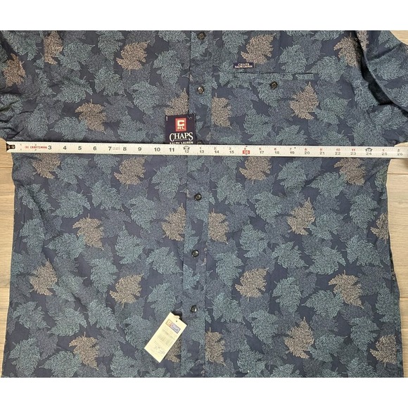 Chaps Ralph Lauren Tuscany Shirt Mens XL All Over Leaf Print New NWT‎ - Picture 9 of 15